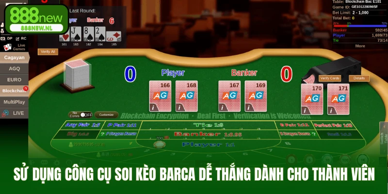 Sử dụng công cụ soi kèo barca dễ thắng dành cho thành viên